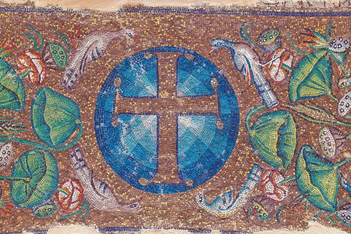 Εντυπωσιακή λεπτομέρεια τοιχογραφίας.