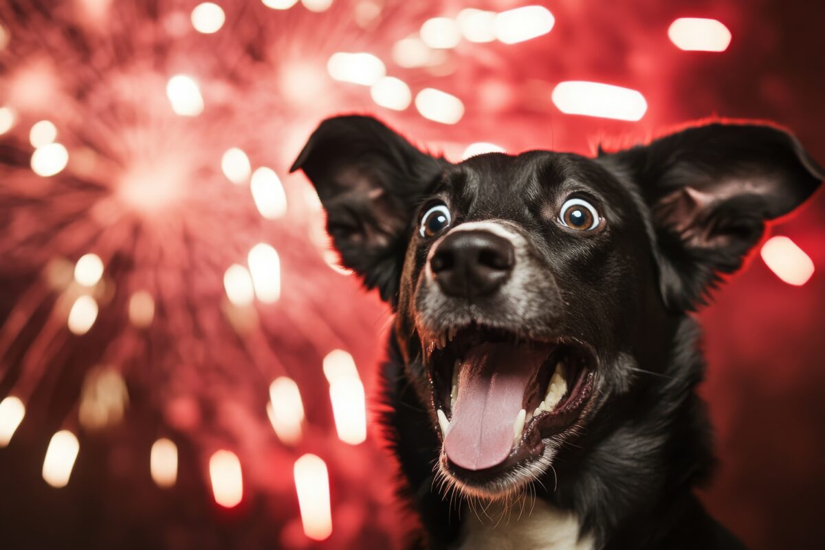 Σκύλος και βεγγαλικά