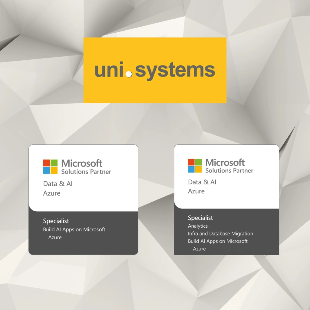 Η Uni Systems αναγνωρίζεται επίσημα για την εξειδίκευσή της στην ανάπτυξη εφαρμογών AI σε Microsoft