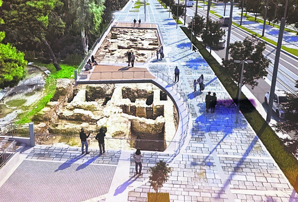 Αρχαιολογικός περίπατος στη Βασιλίσσης Όλγας