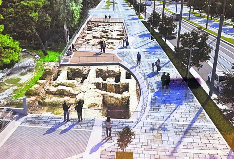 Αρχαιολογικός περίπατος στη Βασιλίσσης Όλγας