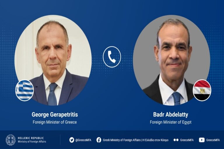 Τηλεφωνική επικοινωνία Γεραπετρίτη με τον Αιγύπτιο ΥΠΕΞ – Τι συζητήθηκε
