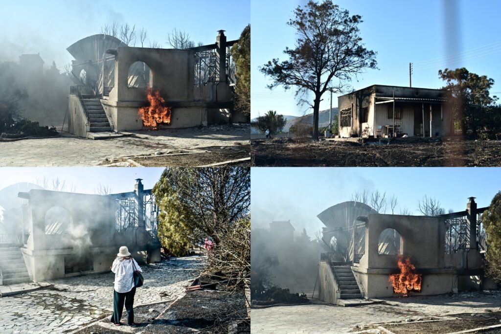 Φωτιά στην Παλαιά Φώκαια: Σε επιφυλακή για τις αναζωπυρώσεις – Κατεστραμμένα σπίτια άφησε πίσω