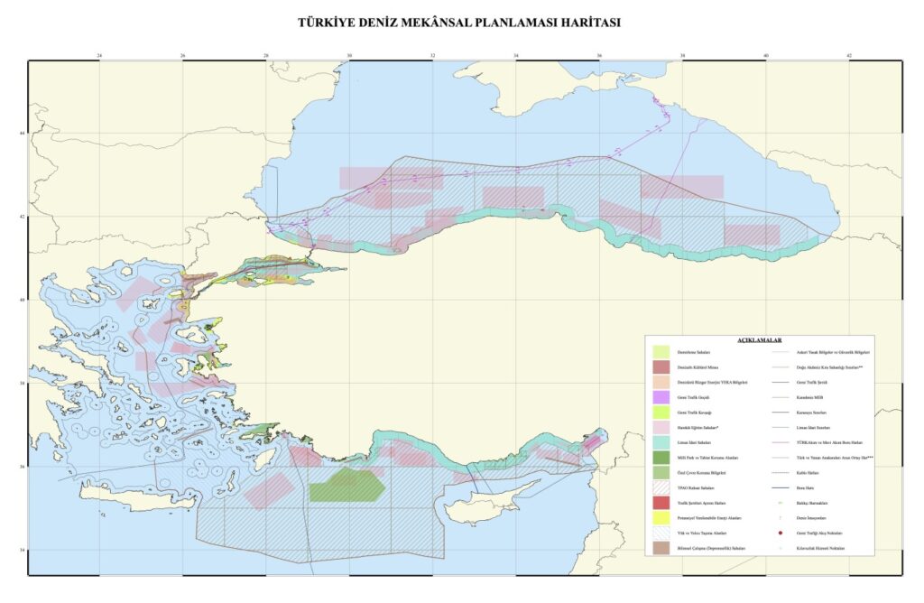 Με κομμένο το Αιγαίο στα δύο ο θαλάσσιος χωροταξικός σχεδιασμός της Τουρκίας