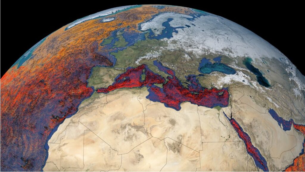 Η… αλμυρή Μεσόγειος στη νέα εποχή των ωκεανών - Οπτικοποίηση με μοντέλο της NASA