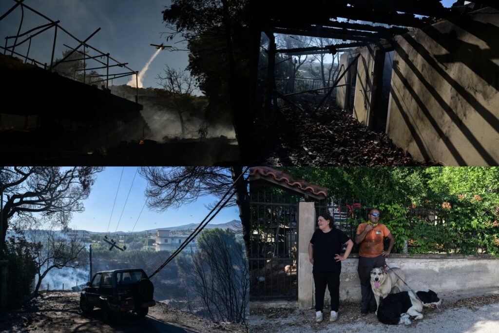Φωτιά στο Πικέρμι: Καλύτερη η εικόνα από τις φλόγες – Κάηκαν σπίτια – Εκκενώθηκαν 3 οικι