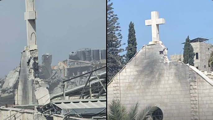 Τουλάχιστον δύο νεκροί σε βομβαρδισμό καθολικής εκκλησίας στη Γάζα [εικόνες – βίντεο]