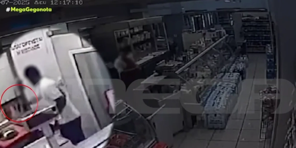 Σοκ στη Κυψέλη: Άνδρας σε αμόκ αυτοτραυματίστηκε με χασαπομαχαιρα σε σούπερ μάρκετ [βίντεο]