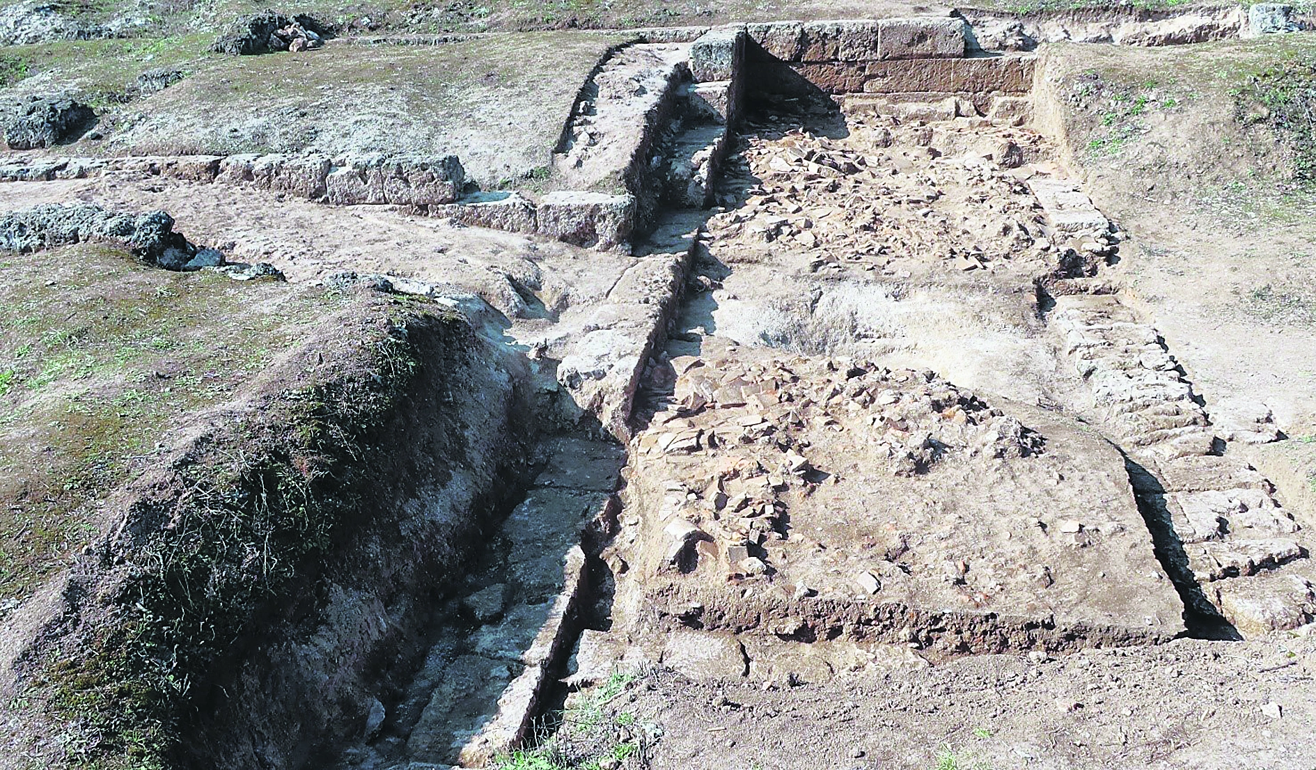 Νότιος χώρος της παλαίστρας και νοτιοδυτικό συγκρότημα