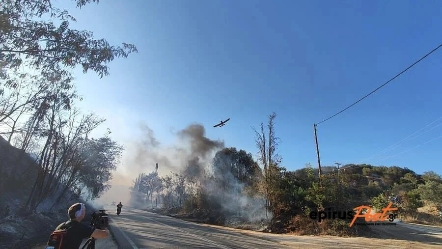 Φωτιά τώρα στην Εύβοια