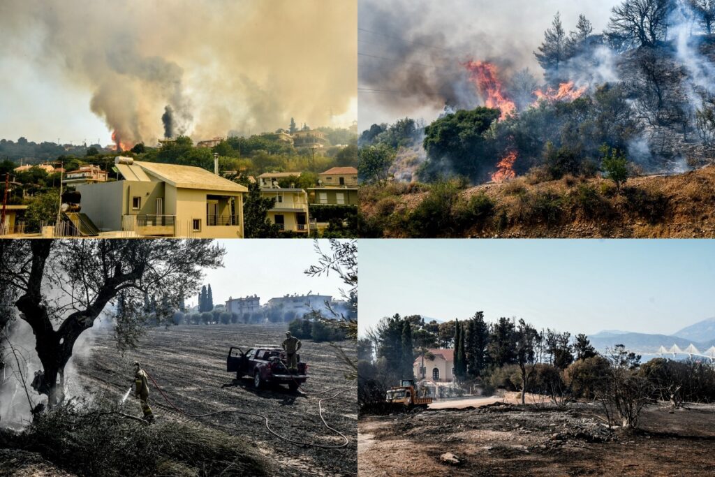 Φωτιές στην Ελλάδα: Μάχη με τις διάσπαρτες εστίες στην Πάτρα – Σε ύφεση τα μέτωπα σε Χίο, Πρέβ