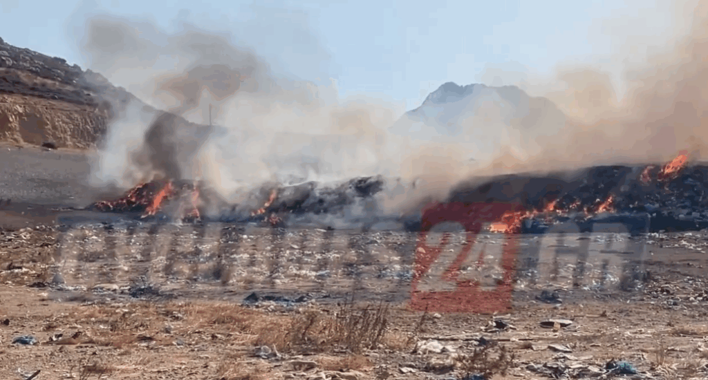 Φωτιά στον ΧΥΤΑ της Νάξου – Επιχειρούν ισχυρές πυροσβεστικές δυνάμεις