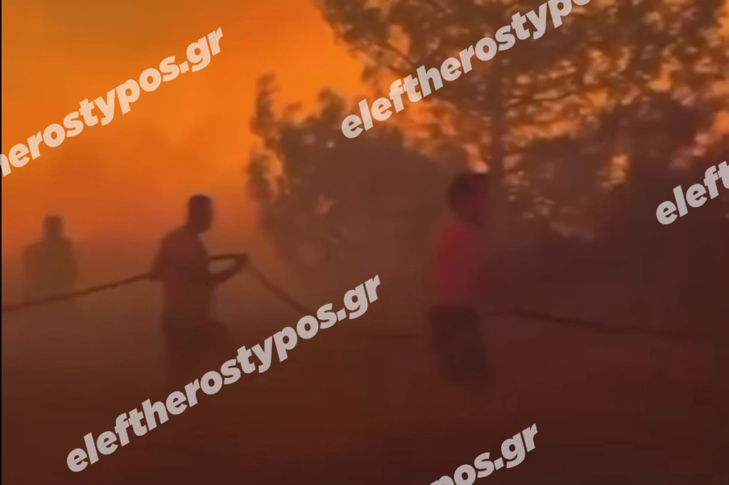 Φωτιά στη Θάσο: Στην περιοχή του Πρίνου το κύριο μέτωπο – Δείτε βίντεο