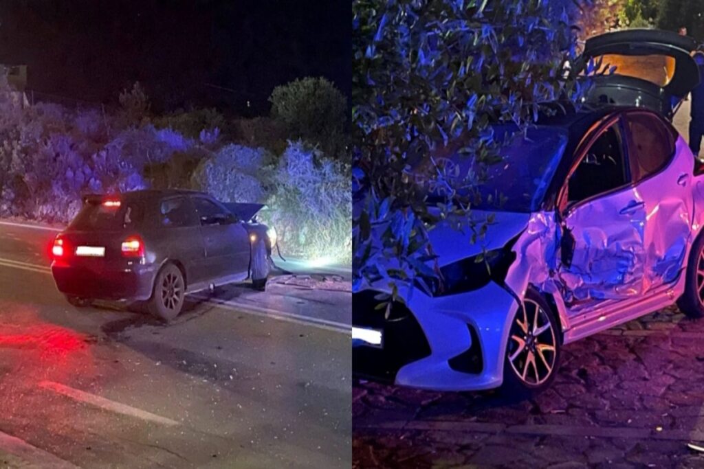 Κρήτη: Σφοδρή σύγκρουση αυτοκινήτων στα Χανιά με τρεις τραυματίες [Εικόνες]