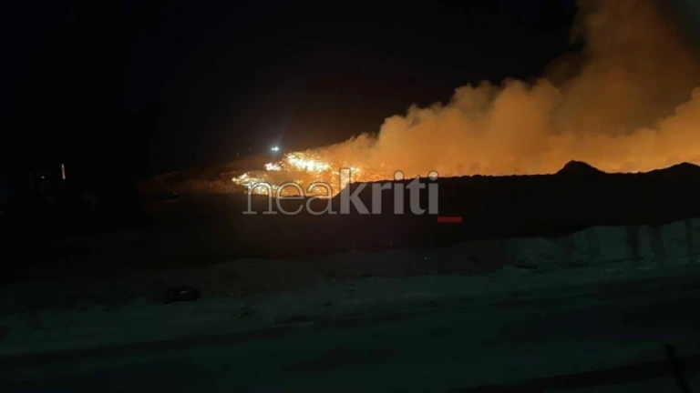 Φωτιά κοντά σε εργοστάσιο ανακύκλωσης στα Χανιά – Συναγερμός στην Πυροσβεστική