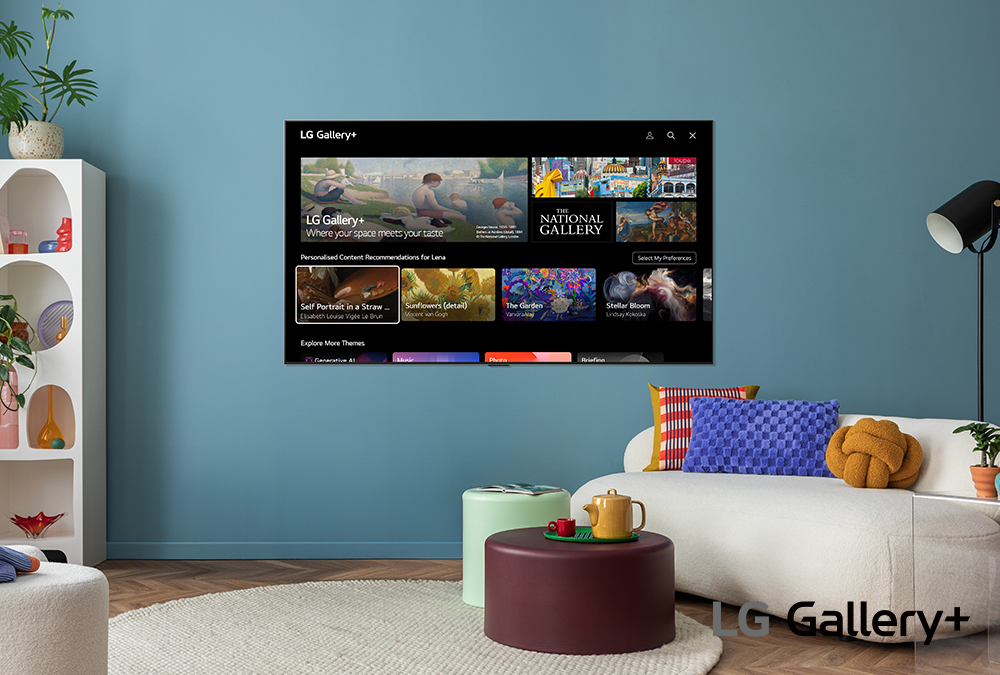 To LG Gallery+ μετατρέπει τις τηλεοράσεις LG σε στοιχεία διακόσμησης που εξατομικεύουν το χώρο