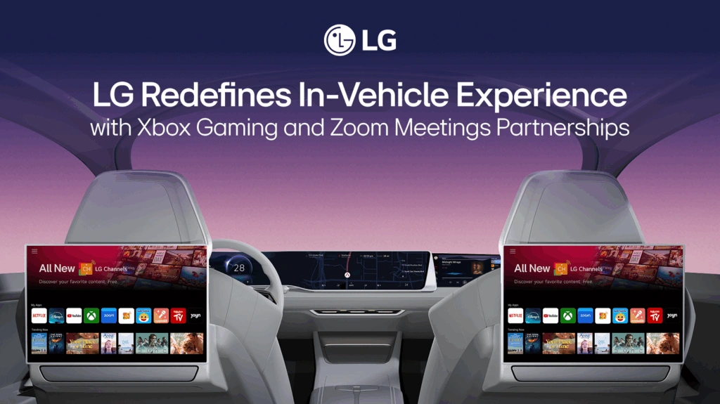 Η LG συνεργάζεται με XBOX και Zoom, επαναπροσδιορίζοντας την εμπειρία εντός οχήματος