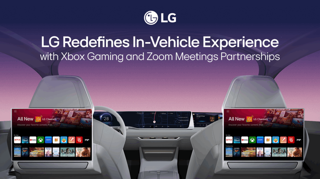 Η LG συνεργάζεται με XBOX και Zoom, επαναπροσδιορίζοντας την εμπειρία εντός οχήματος