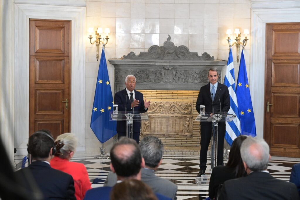 Αντόνιο Κόστα σε Μητσοτάκη-LIVE: Πολύ σημαντική χώρα για την ΕΕ η Ελλάδα – Εντυπωσιακό ό,τι έχ