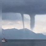 Δύο σπάνιοι υδροστρόβιλοι εμφανίστηκαν στην Αίγινα – Oι εντυπωσιακές εικόνες απο το νησί του Αργοσαρωνικού [βίντεο]