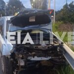 Τρεις τραυματίες σε τροχαίο στην Πατρών-Πύργου