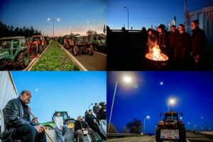 Αγρότες στον κόμβο της Νίκαιας