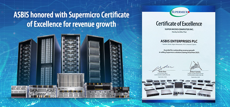 Η ASBIS διακρίθηκε από τη Supermicro για εντυπωσιακή αύξηση πωλήσεων στην περιοχή ΕΜΕΑ
