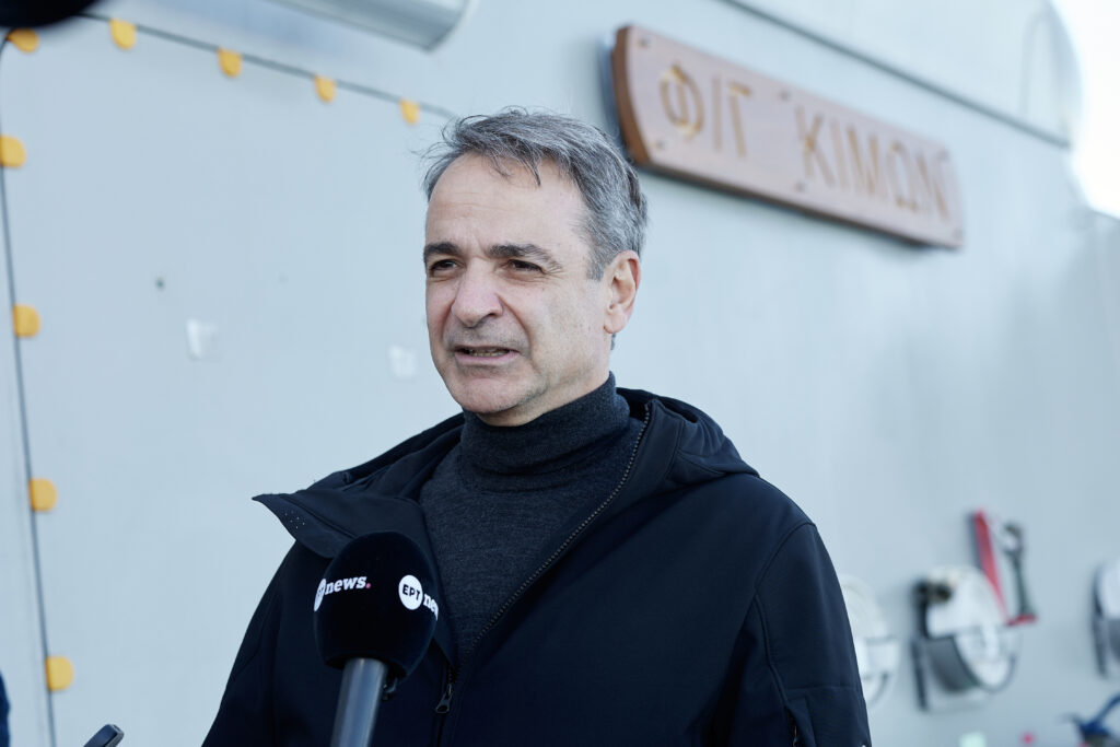 Μήνυμα Μητσοτάκη με φόντο τη φρεγάτα «Κίμων»: «Παραδίδουμε μια Ελλάδα πιο ασφαλή»