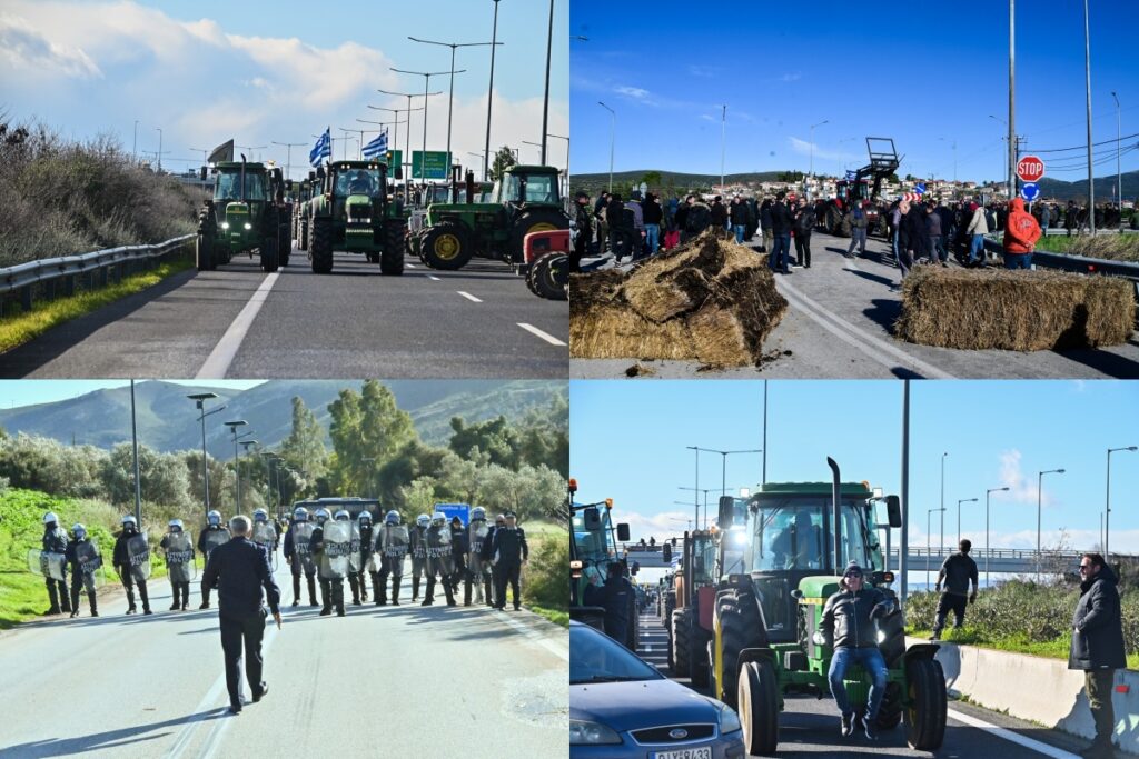 Αγρότες: Έκλεισαν την Εθνική Οδό Αθηνών – Λαμίας από το Κάστρο Βοιωτίας μέχρι και τις σήραγγες των Τεμπών – Μπλόκα σε παράδρομους και τελωνεία