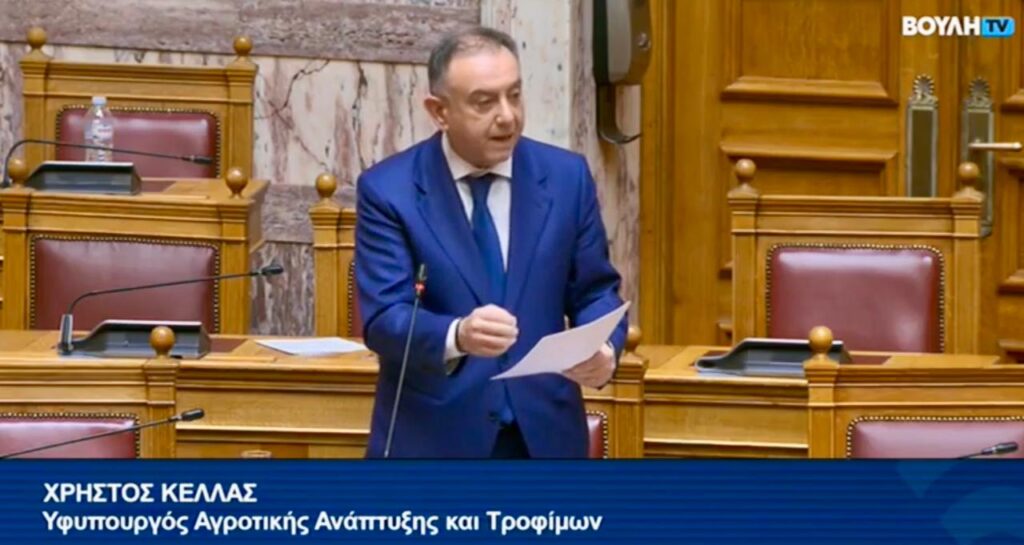 Κέλλας στη Βουλή: Κανένα ευρώ από τη βασική ενίσχυση δεν επιστρέφει στις Βρυξέλλες