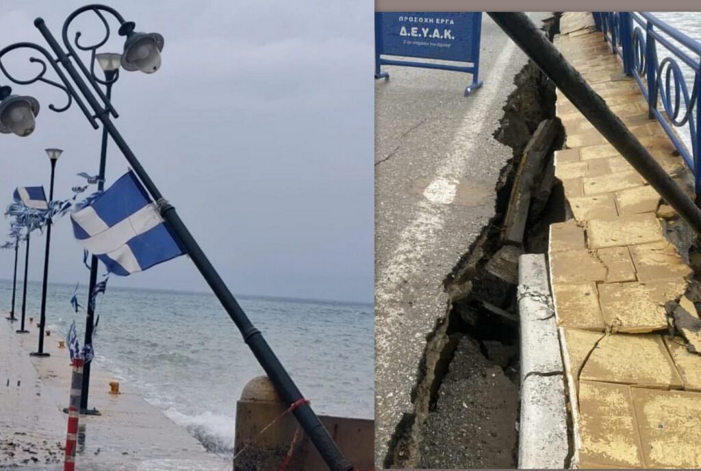 Κακοκαιρία στην Κω: Καταστροφές στο λιμάνι, έπεσαν κολώνες φωτισμού -Ζημιές και σε επιχειρήσεις