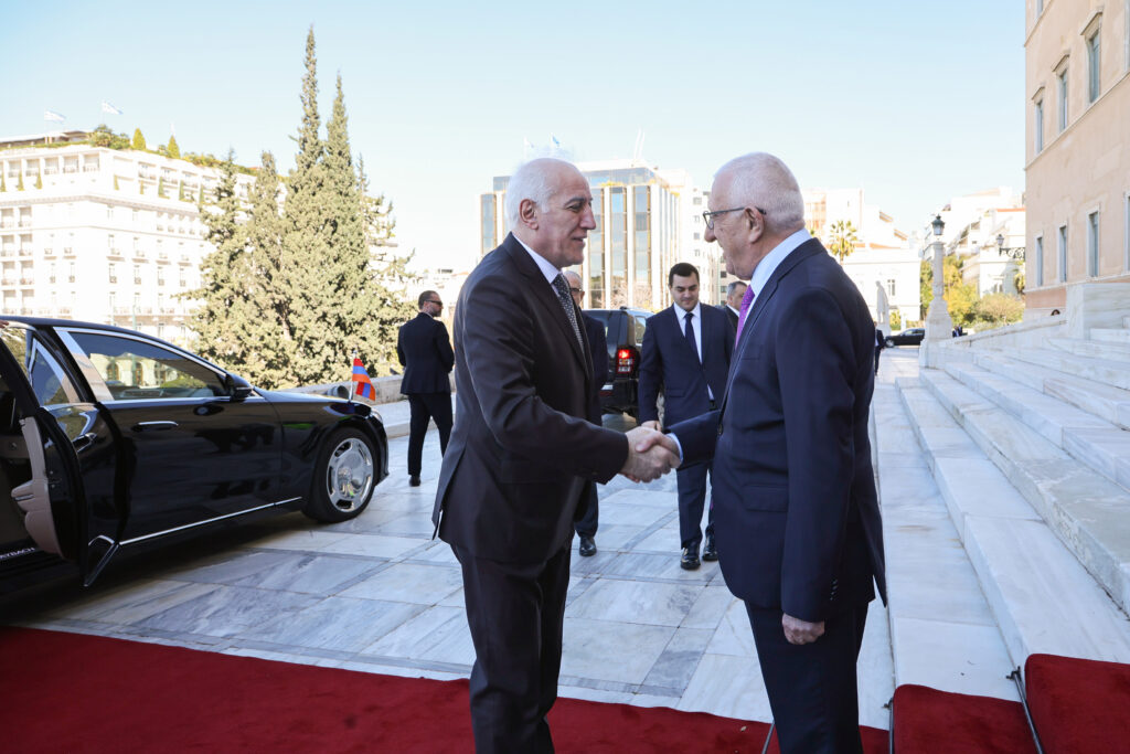 Συνάντηση του Προέδρου της Βουλής των Ελλήνων με τον Πρόεδρο της Δημοκρατίας της Αρμενίας