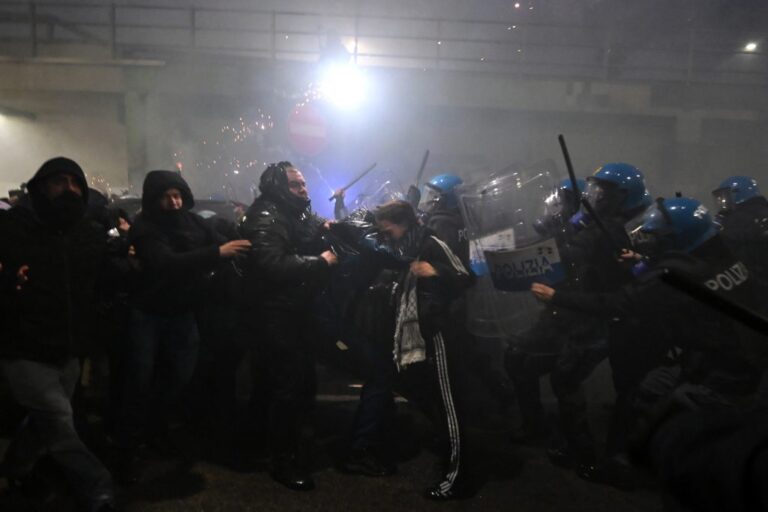 Επεισόδια στο Μιλάνο ανάμεσα σε διαδηλωτές και αστυνομία κοντά στο Ολυμπιακό Χωριό