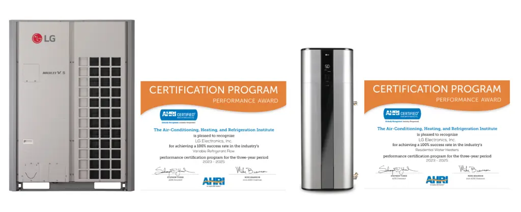 Η LG Electronics κέρδισε το βραβείο AHRI Performance Award για τις υψηλής απόδοσης λύσεις HVAC