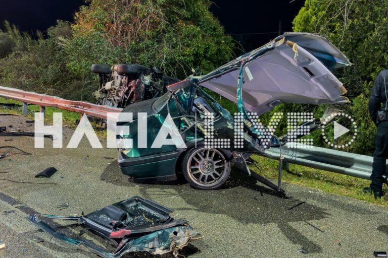 Σφοδρή σύγκρουση δύο ΙΧ στην Εθνική Οδό Πύργου-Κυπαρισσίας: Σε κρίσιμη κατάσταση 30χρονος οδηγός