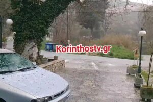 Κακοκαιρία: Ισχυρή χαλαζόπτωση χτύπησε την Κορινθία – Πού εντοπίζονται τα μεγαλύτερα προβλήματα [Βίντεο]