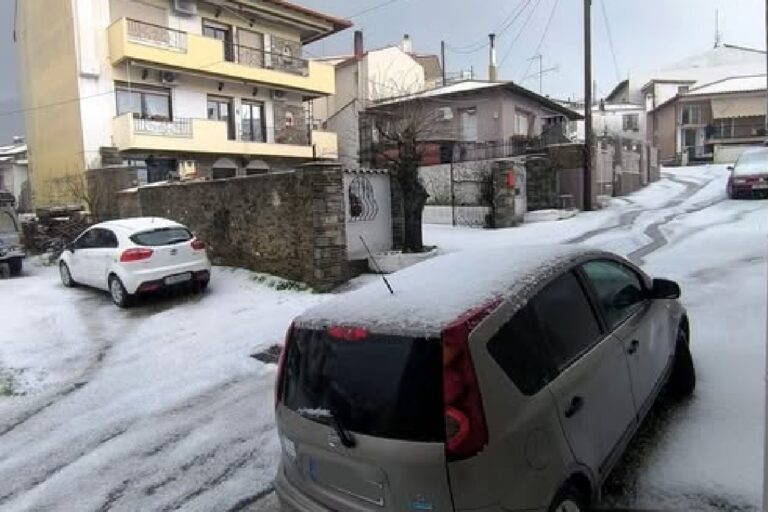 Κακοκαιρία Erminio: «Άσπρισε» ο Πολύγυρος από το χαλάζι [Βίντεο]