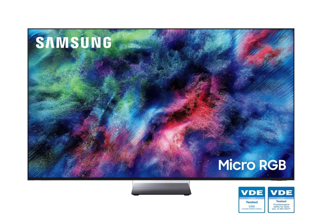 Η τηλεόραση Samsung Micro RGB έλαβε πιστοποιήσεις οθόνης Safety for Eyes” και “Circadian Rhythm Disp
