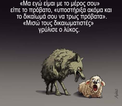 Αρκάς: Σκληρή καλημέρα με το πρόβατο και τον λύκο