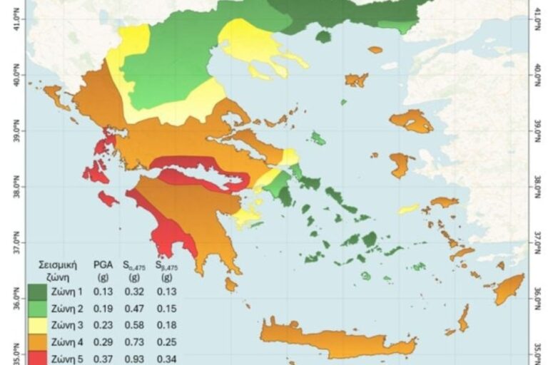 Ο νέος σεισμικός χάρτης της Ελλάδας: Ποιες περιοχές είναι στο «κόκκινο» – Νέα έκθεση από το ΑΠΘ