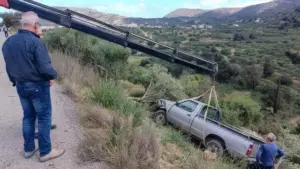 Ηράκλειο: Έψαχναν τον νεωκόρο για τη λειτουργία και τον βρήκαν εγκλωβισμένο στο αυτοκίνητό του, που έπεσε στο γκρεμό [Εικόνες, Βίντεο]