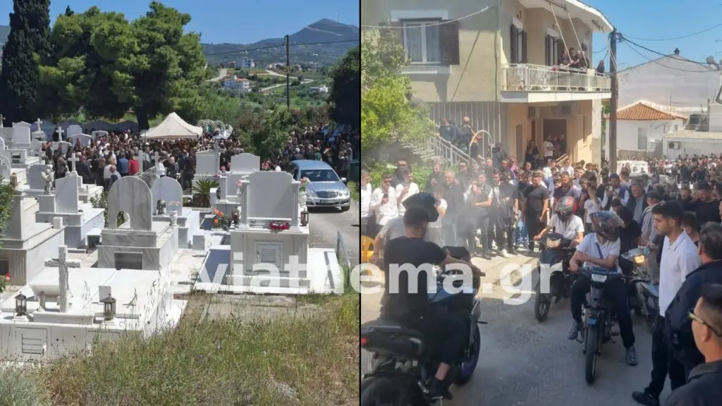 Εύβοια: Ράγισαν καρδιές στην κηδεία του 17χρονου που σκοτώθηκε σε τροχαίο