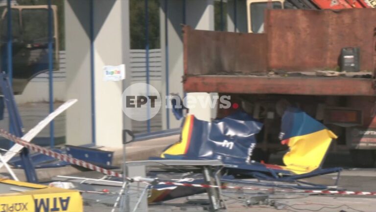 Κινηματογραφική ληστεία στο Πόρτο Ράφτη: Ληστές «ξήλωσαν» ΑΤΜ με φορτηγό έξω από σούπερ μάρκετ [Βίντεο]