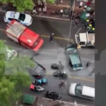Τροχαίο στην Πατησίων: Συγκρούστηκαν 3 ΙΧ με δύο μοτοσικλέτες – Δύο τραυματίες