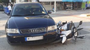 Λαμία: Τραυματίστηκε ντελιβεράς όταν αυτοκίνητο του έκλεισε τον δρόμο [Δείτε βίντεο]