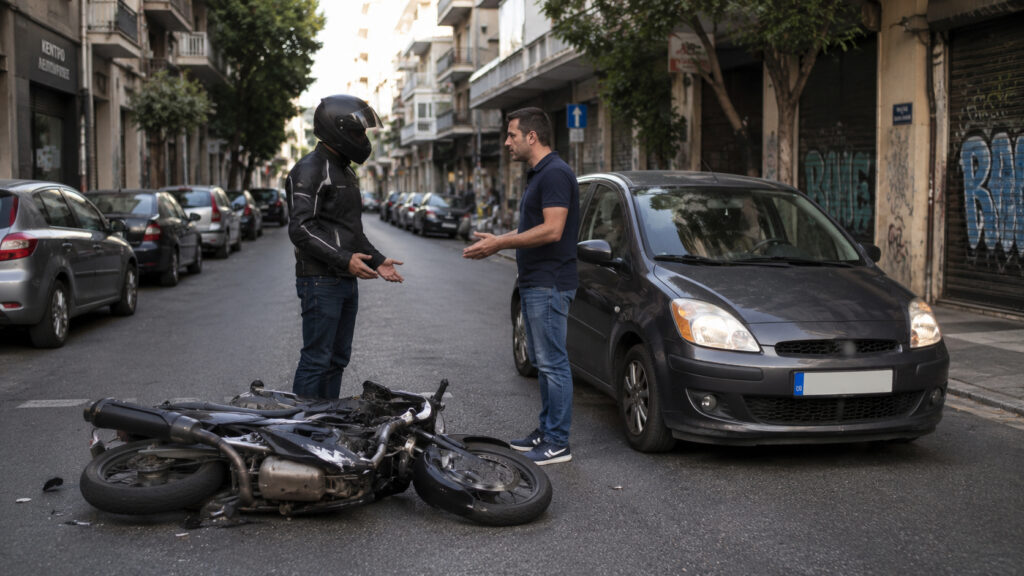 Έπεσα με τη μοτοσυκλέτα για να αποφύγω άλλο όχημα χωρίς να το ακουμπήσω – Ποιος πληρώνει τη ζημιά;