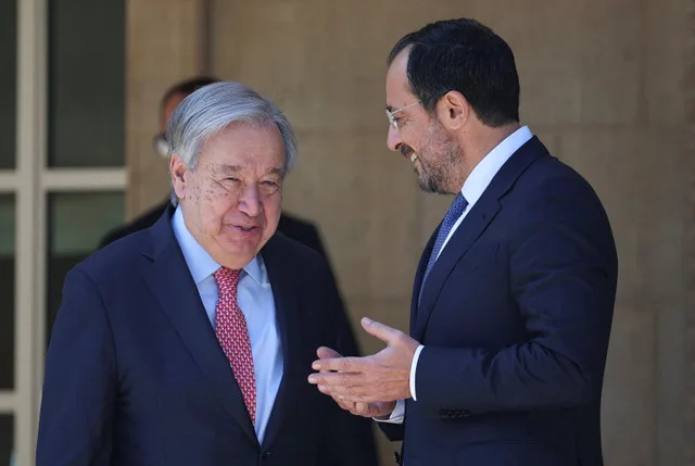 Γκουτέρες από την Κύπρο: «Θα κάνω ό,τι μπορώ για να βρεθεί λύση στο Κυπριακό»