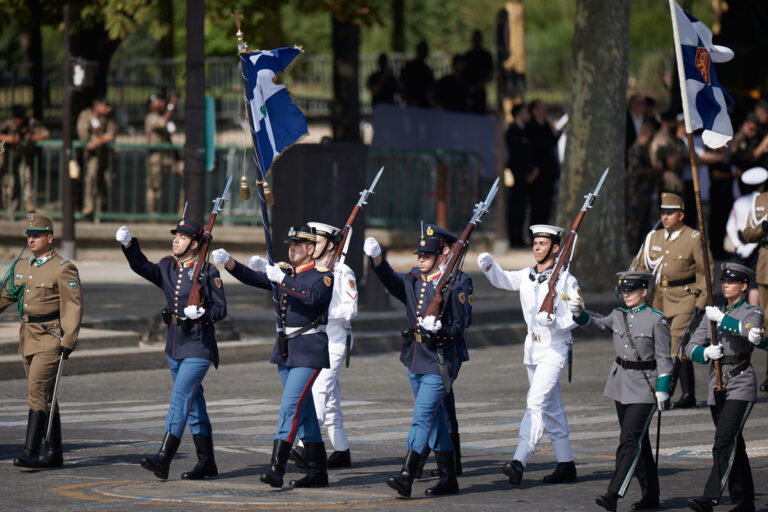 Ελληνικό άγημα στις εορταστικές εκδηλώσεις και την παρέλαση για την εθνική εορτή της Γαλλίας. Τρίτη 14 Ιουλίου 2026 (ΔΗΜΗΤΡΗΣ ΠΑΠΑΜΗΤΣΟΣ/ Γ.Τ ΠΡΩΘΥΠΟΥΡΓΟΥ/EUROKINISSI)