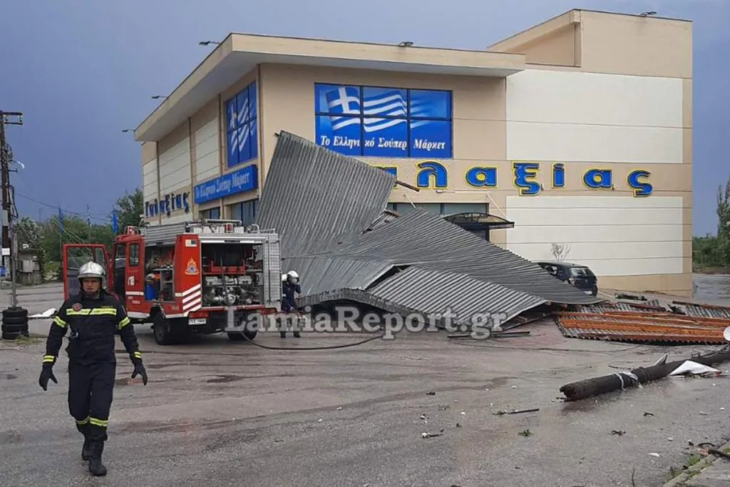 Κακοκαιρία: Χαλάζι και ισχυρά μπουρίνια σάρωσαν Λαμία και Φθιώτιδα 