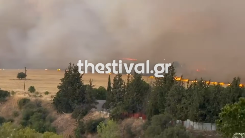 Φωτιά στη Θεσσαλονίκη: Μήνυμα από το 112 για εκκένωση της περιοχής Ανθούπολη